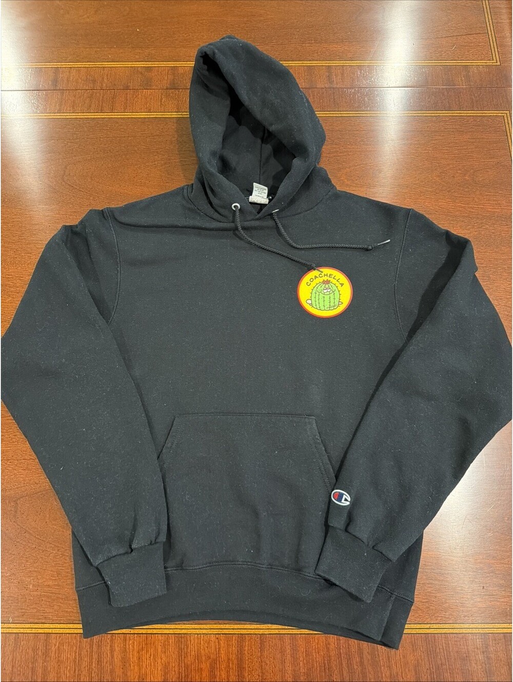 Coachella Cactus Hoodie Mens M Limited Edition Music Festival Art Black